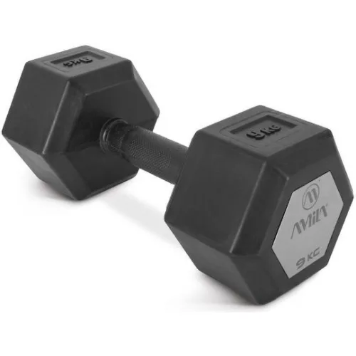 AMILA Βαράκι Εξάγωνο Λαστιχένιο 1 x 9kg