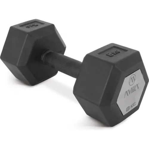 AMILA Βαράκι Εξάγωνο Λαστιχένιο 1 x 8kg