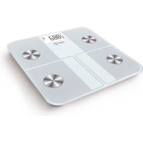 AMILA Fitbody 4R Smart Ζυγαριά με Λιπομετρητή & Bluetooth Λευκή