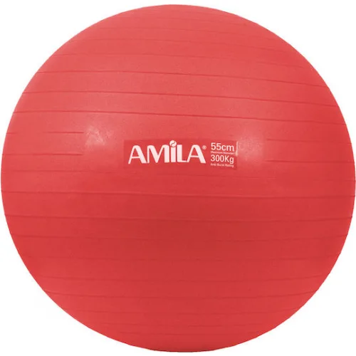 AMILA Μπάλα Pilates 55cm , 1.2kg σε Κόκκινο Χρώμα