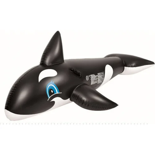 Intex Whale Παιδικό Φουσκωτό Ride On Θαλάσσης με Χειρολαβές Μαύρο 193εκ.
