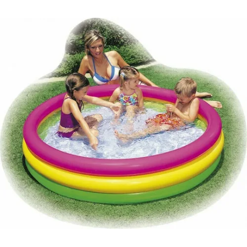 Intex Sunset Glow Παιδική Στρογγυλή Πισίνα Φουσκωτή 147x33εκ.