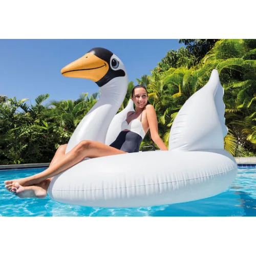 Intex Φουσκωτό Ride On Θαλάσσης Κύκνος με Χειρολαβές Λευκό 194εκ.