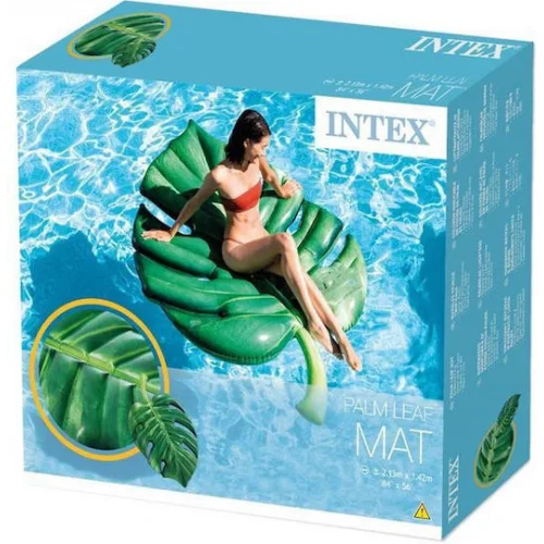 Intex Palm Leaf Mat Φουσκωτό Στρώμα Θαλάσσης Πράσινο 213εκ. Intex Palm Leaf Mat Φουσκωτό Στρώμα Θαλάσσης Πράσινο 213εκ.