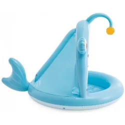 Intex Παιδική Στρογγυλή Πισίνα PVC Φουσκωτή 86x102εκ. Γαλάζια Intex Παιδική Στρογγυλή Πισίνα PVC Φουσκωτή 86x102εκ. Γαλάζια