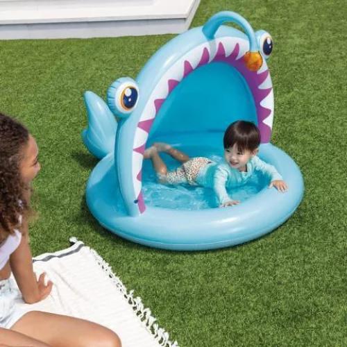 Intex Παιδική Στρογγυλή Πισίνα PVC Φουσκωτή 86x102εκ. Γαλάζια