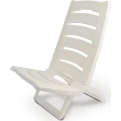 Adriatic Καρεκλάκι Παραλίας με Ψηλή Πλάτη Λευκό 55εκ.