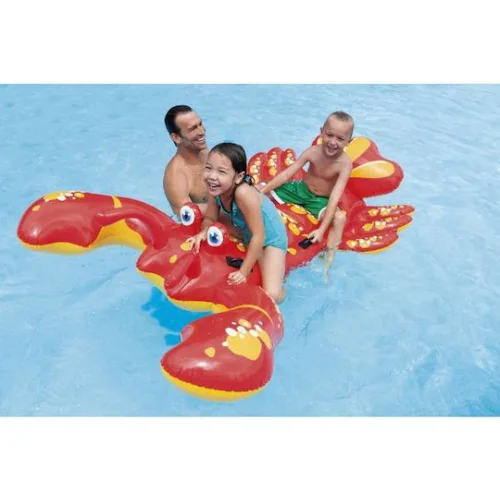 Intex Lobster Παιδικό Φουσκωτό Ride On Θαλάσσης με Χειρολαβές Κόκκινο 213εκ.