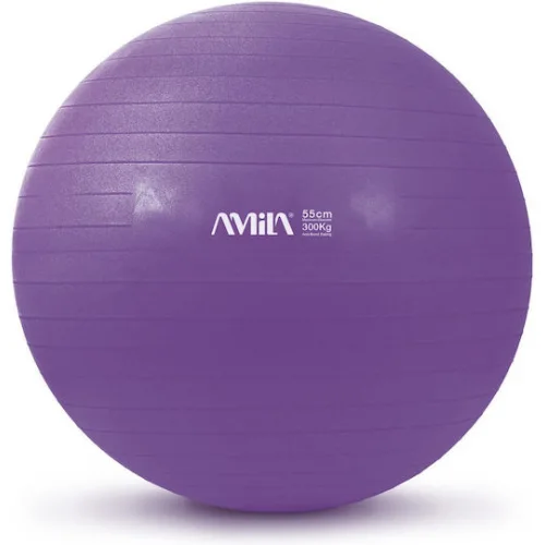 AMILA Μπάλα Pilates 55cm σε Μωβ Χρώμα