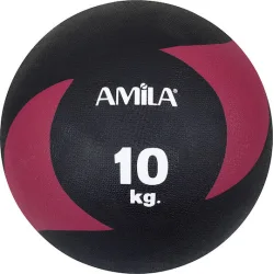 AMILA Μπάλα Medicine 27cm , 10kg σε Μαύρο Χρώμα
