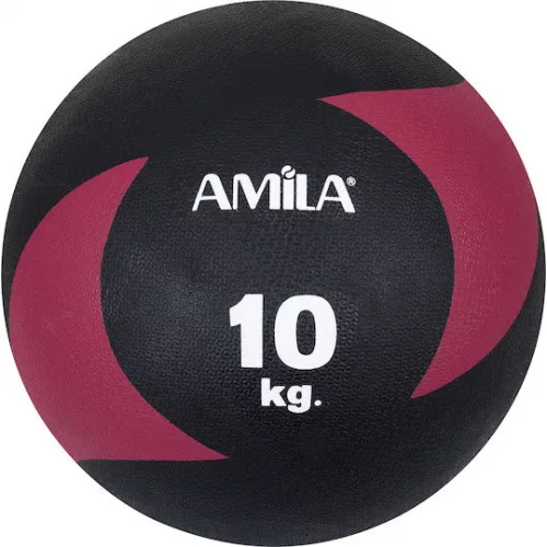 AMILA Μπάλα Medicine 27cm , 10kg σε Μαύρο Χρώμα
