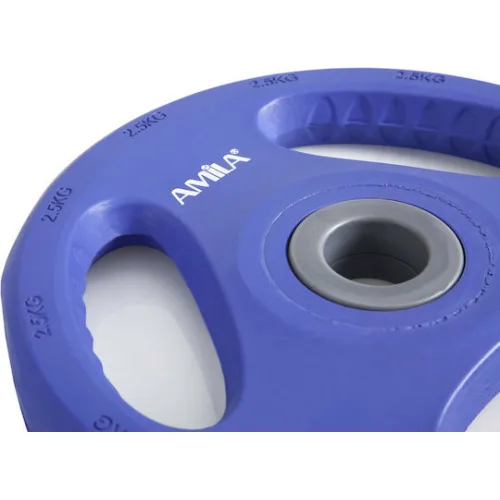 AMILA Pump Rubber Δίσκος Λαστιχένιος 1 x 2.5kg Φ28mm με Λαβές