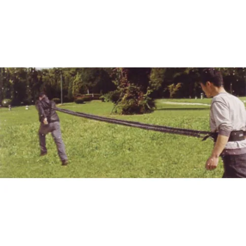 AMILA Λάστιχο Γυμναστικής Σωληνωτό Γκρι με Ιμάντες και Ζώνη 2.8m