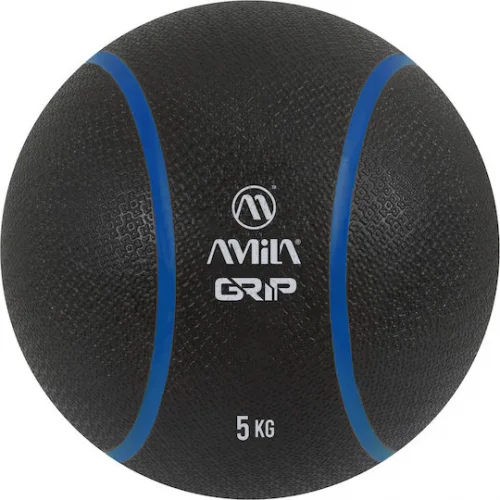 AMILA Μπάλα Medicine 23cm , 5kg σε Μαύρο Χρώμα