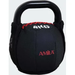 AMILA Kettlebell από PVC 4kg Μαύρο