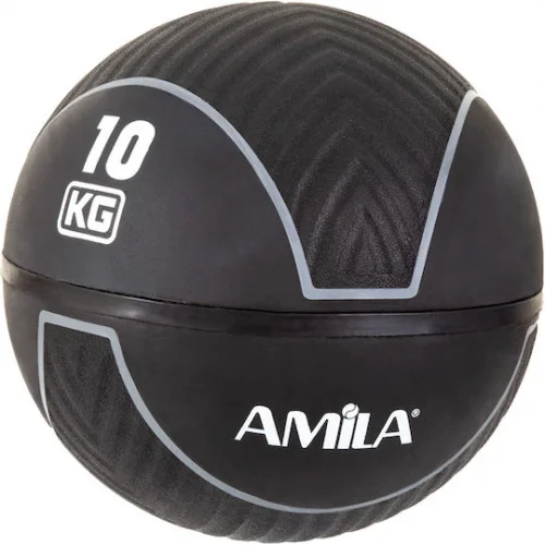 AMILA Μπάλα Medicine 25.5cm , 10kg σε Μαύρο Χρώμα