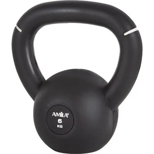 AMILA Kettlebell από Λάστιχο 20kg Μαύρο