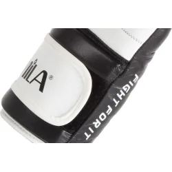 AMILA Γάντια Πυγμαχίας Δερμάτινα για Αγώνα Λευκά