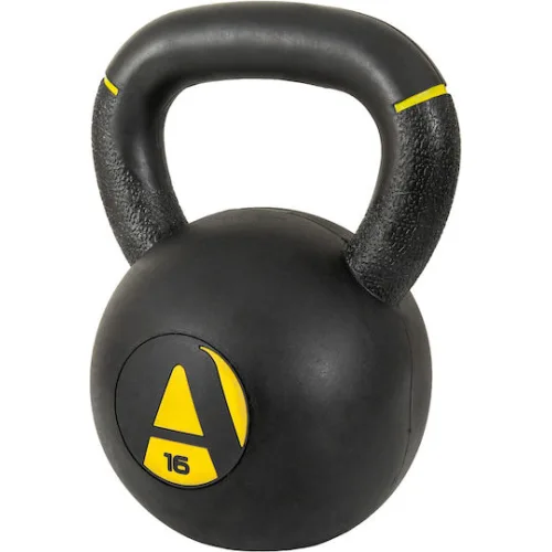 Kettlebell Original Rubber 16 kg - Μαύρο / Κίτρινο
