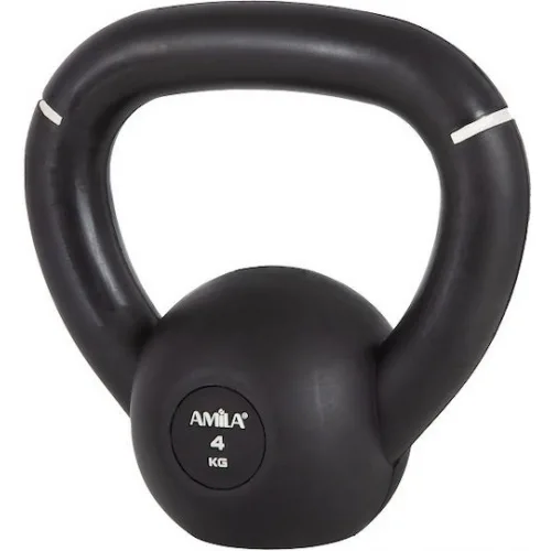 AMILA Kettlebell από Λάστιχο 8kg Μαύρο