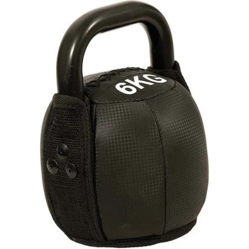 AMILA Kettlebell από PVC 6kg Μαύρο