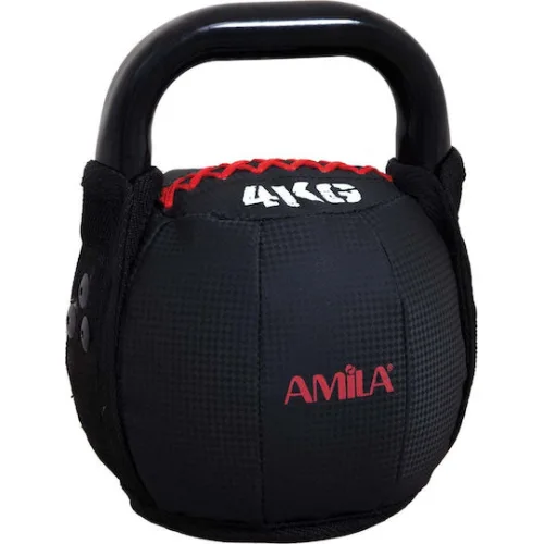AMILA Kettlebell από PVC 10kg Μαύρο