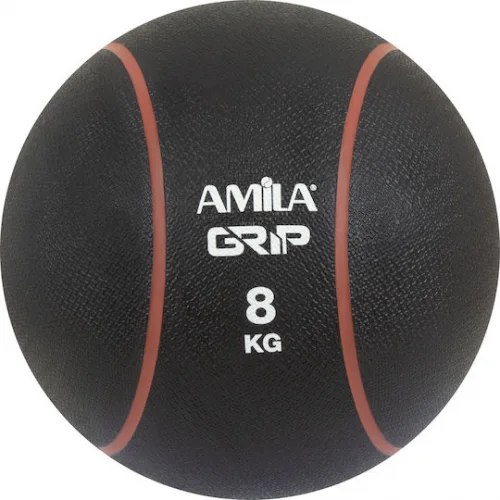 AMILA Μπάλα Medicine 19cm , 8kg σε Μαύρο Χρώμα