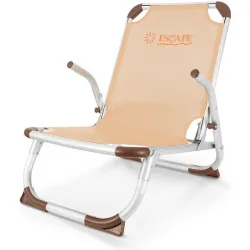 Escape Καρεκλάκι Παραλίας Αλουμινίου με Ψηλή Πλάτη Μπεζ