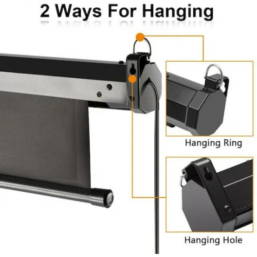 Conceptum Ηλεκτρική Οθόνη Προβολής Projector Τοίχου CON-EP100 με Λόγο Εικόνας 16:9 / 4:3 200x153cm / 100"