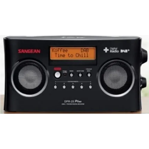 Sangean DPR-25 Φορητό Ραδιόφωνο Ρεύματος / Μπαταρίας DAB Μαύρο