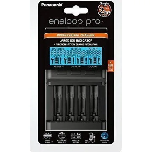 Panasonic Eneloop Professional BQ-CC65 USB Φορτιστής 4 Μπαταριών Ni-MH Μεγέθους AA/AAA
