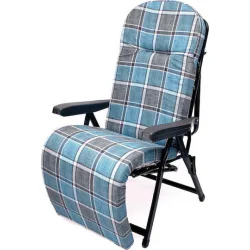 Campus Ξαπλώστρα-Πολυθρόνα Παραλίας με Ανάκλιση Πολλαπλών Θέσεων Μπλε 60εκ.