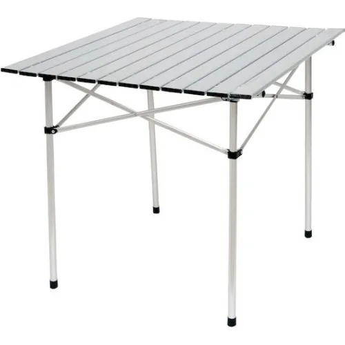 Campus Τραπέζι Αλουμινίου για Camping Πτυσσόμενο 70x70x70cm Λευκό