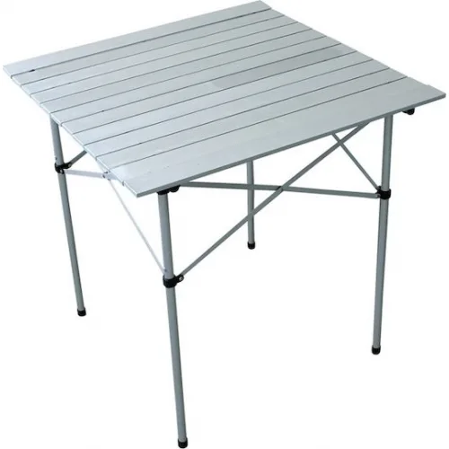 Campus Τραπέζι Αλουμινίου για Camping Πτυσσόμενο 70x70x70cm Λευκό