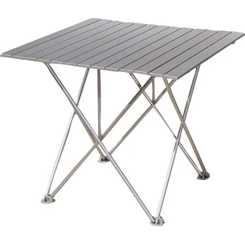 Campus Τραπέζι Αλουμινίου για Camping Πτυσσόμενο 70x70x70cm Λευκό