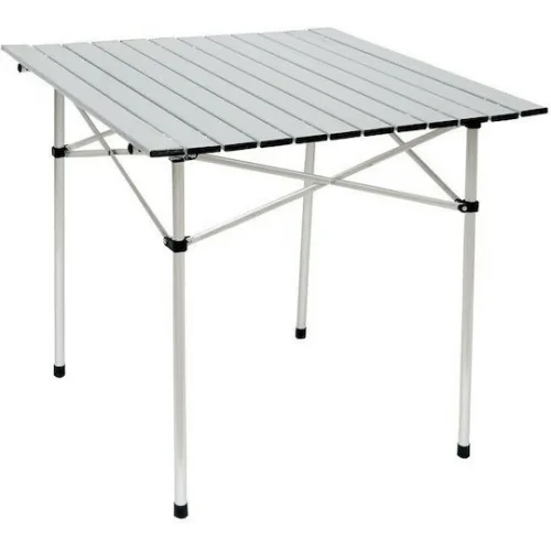 Campus Τραπέζι Αλουμινίου για Camping Πτυσσόμενο 70x70x70cm Λευκό