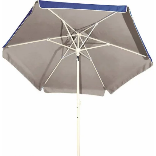 Campus Σπαστή Ομπρέλα Θαλάσσης Διαμέτρου 2m με UV Προστασία και Αεραγωγό Ασημί Επίστρωση