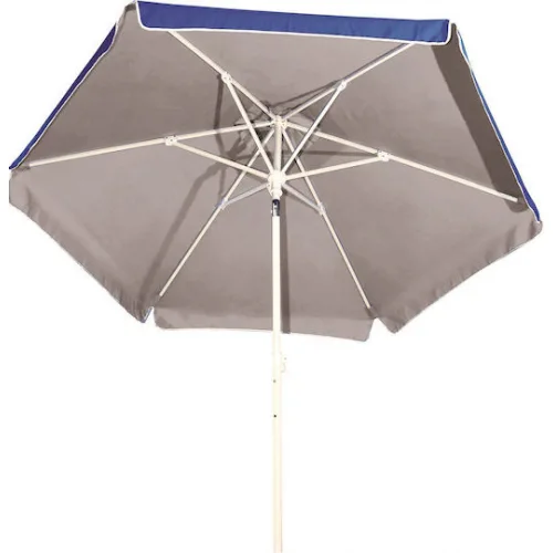 Campus Σπαστή Ομπρέλα Θαλάσσης Διαμέτρου 2m με UV Προστασία και Αεραγωγό Ασημί Επίστρωση