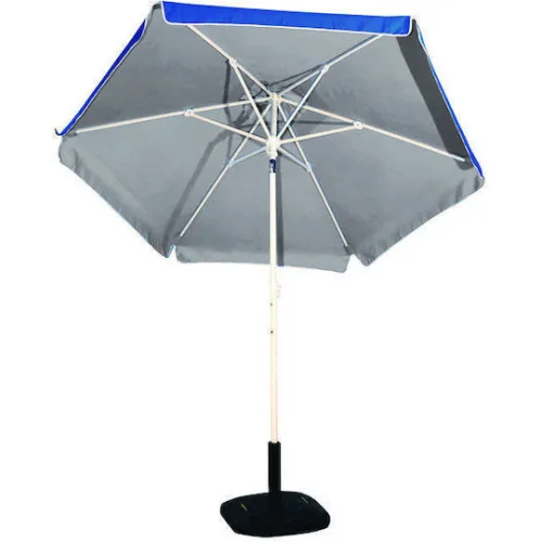 Campus Σπαστή Ομπρέλα Θαλάσσης Διαμέτρου 2m με UV Προστασία και Αεραγωγό Ασημί Επίστρωση