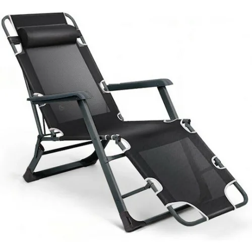 Campus Ξαπλώστρα-Πολυθρόνα Παραλίας Μαύρη