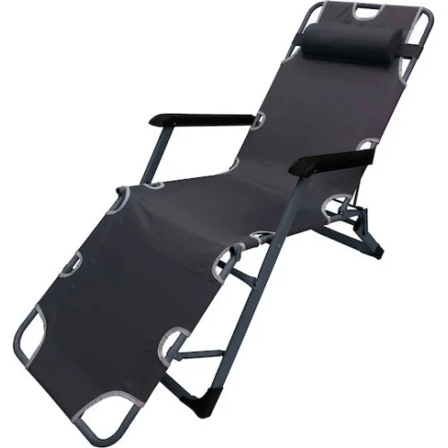 Campus Ξαπλώστρα-Πολυθρόνα Παραλίας Μαύρη