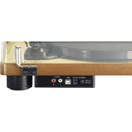 Lenco LS-50 LEN-LS50WD Πικάπ Belt Drive με Προενίσχυση και Ενσωματωμένα Ηχεία Καφέ