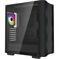 Deepcool CC560 ARGB v2 Gaming Midi Tower Κουτί Υπολογιστή με Πλαϊνό Παράθυρο Μαύρο