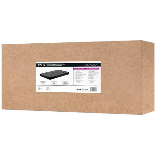 Βάση 6 Θέσεων Ασύρματης Φόρτισης Επιδαπέδιων Φωτιστικών Sonora Μαύρο Μοντέλα Claire Sara Isabella