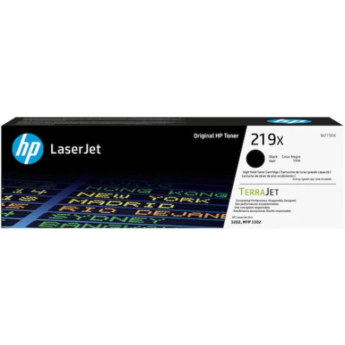 HP 219X Γνήσιο Toner Laser Εκτυπωτή Μαύρο 3200 Σελίδων (W2190X)