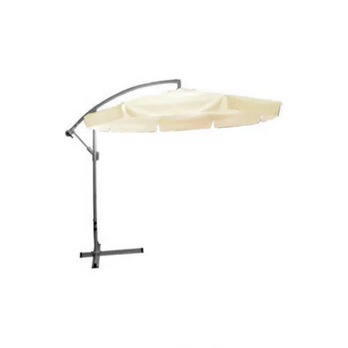 Ομπρέλα Δαπέδου Στρογγυλή Αλουμινίου Εκρού Φ3m