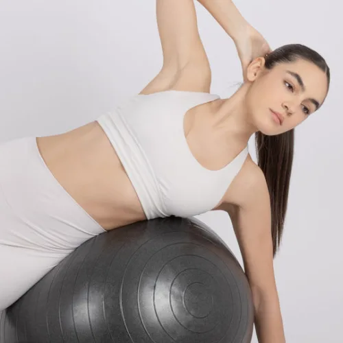 AMILA Μπάλα Pilates 65cm σε Ροζ Χρώμα