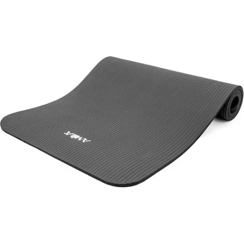 AMILA Στρώμα Γυμναστικής Yoga/Pilates Γκρι με Ιμάντα Μεταφοράς (142x60x1.2cm)