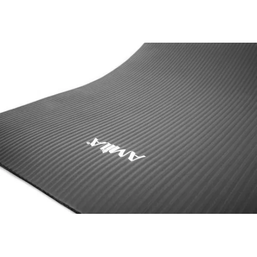 AMILA Στρώμα Γυμναστικής Yoga/Pilates Γκρι με Ιμάντα Μεταφοράς (142x60x1.2cm)