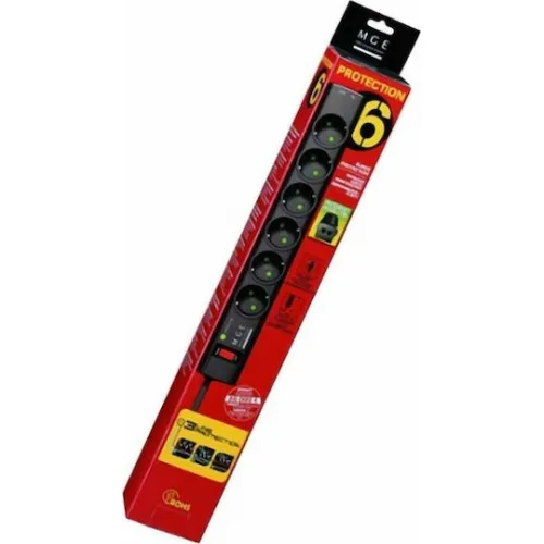 Eaton Πολύπριζο Ασφαλείας 6 Θέσεων με Διακόπτη και Καλώδιο 1m